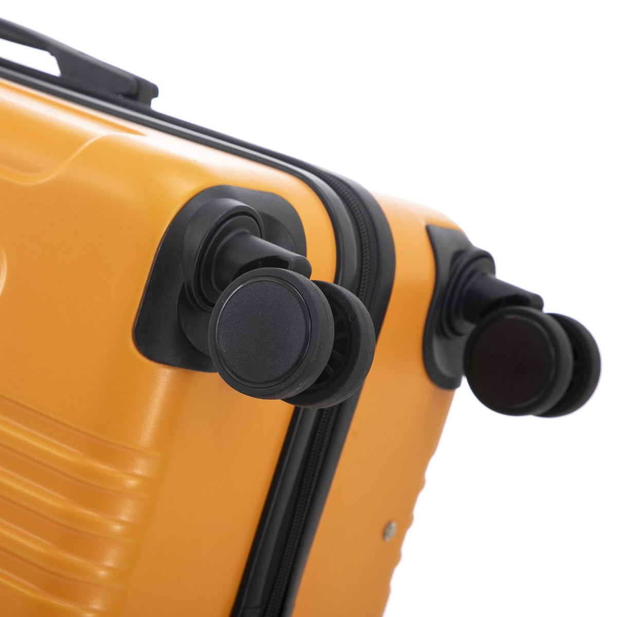 20"/24"/28" 3 pcs/set in ABS Spinner Wheel Luggage, Carry on Suitcase, Matching Color, TSA Combination Lock (Black+Orange)